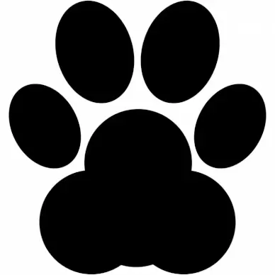 paw logotype flat silhouette symmetry
