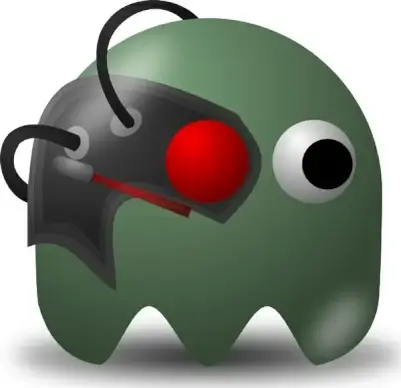 Pcman Game Baddie Borg clip art