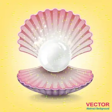 pearl in open sea shell