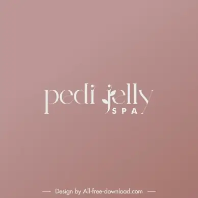 pedi jelly spa logo flat stylized texts 
