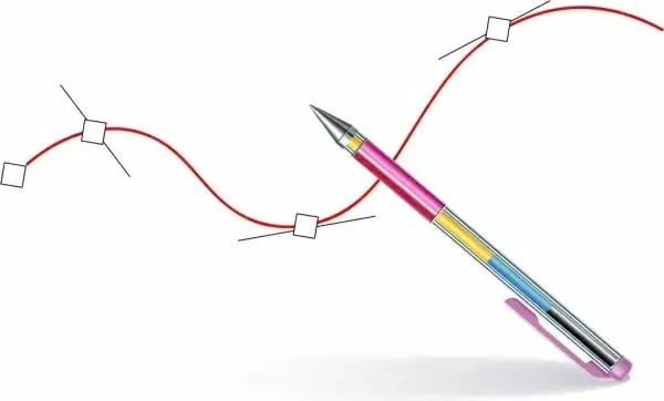 pen drawing background shiny 3d decoration line icon
