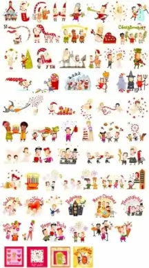 penstyle festive element vector