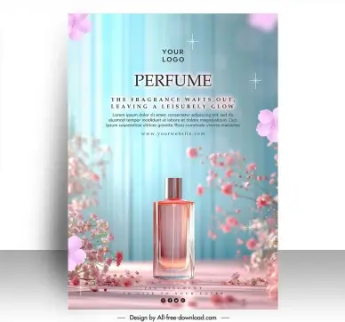 perfume poster template shiny sparkling 