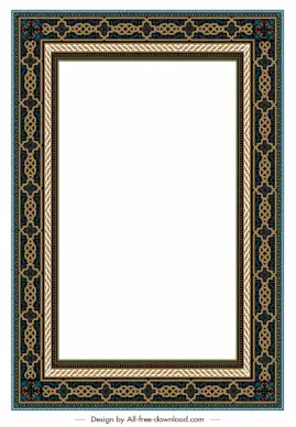 persian border template elegant symmetric seamless 
