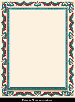 persian border template symmetric elegant curves