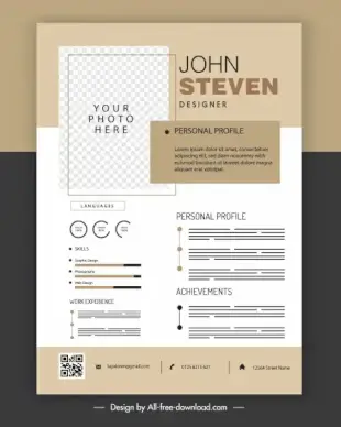 personnel cv template elegant modern decor