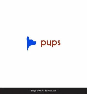 pet shop logo head dog silhouette