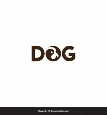 pet shop logo stylized text dog design