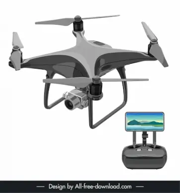 phantom 4 pro obsidian drone design element elegant 3d
