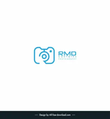 photographer a logo business template flat camera shape sketch 