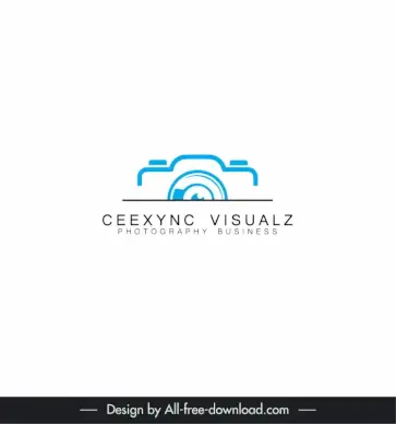 photography business ceexync visualz logotype flat modern design camera texts sketch