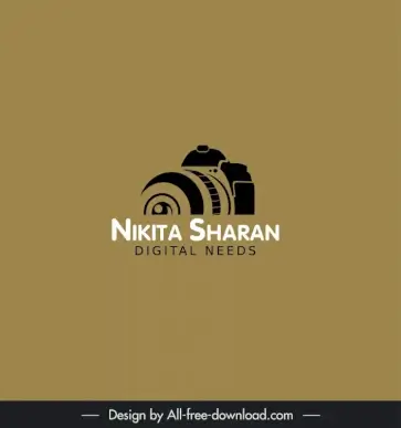 photography logo template camera silhouette outline