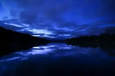photography nature landscape night stars clouds lake