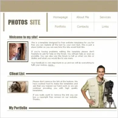 Photos Site Template