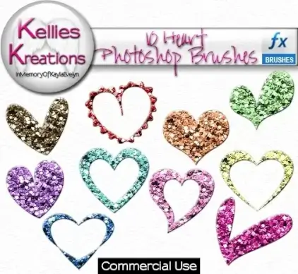 Photoshop Brushes – Hearts