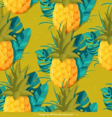 pineapple background colorful classical repeating design
