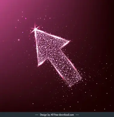 pink arrow backdrop template modern shining particles elegance