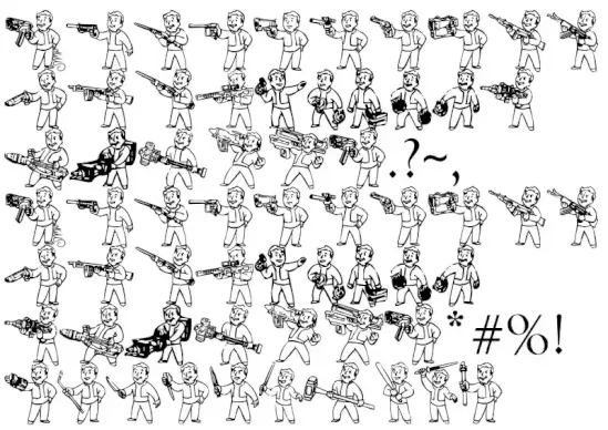Pip Boy Weapons Dingbats