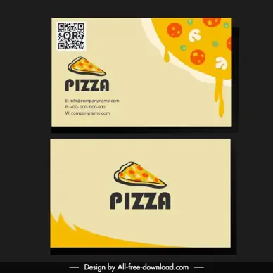 pizza restaurant business card template pizza melting