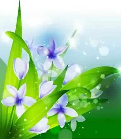 nature background colorful bokeh realistic petals leaves decor