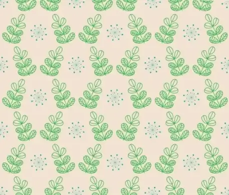 plants pattern sketch green decoration repeating style