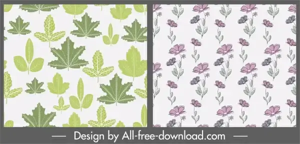 plants pattern templates leaf floras decor classica design