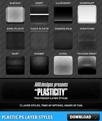 Plastic PS Layer Styles