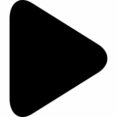 play button flat black icon sign
