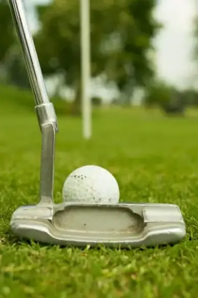 playing golf