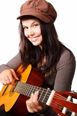 playing guitar