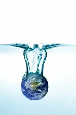 plunged into the water earth and hd picture