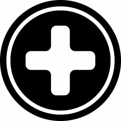 plus sign icon flat contrast circle isolation outline