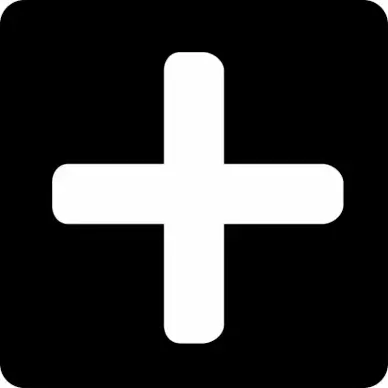 plus square sign template flat black white contrast symmetric cross sketch