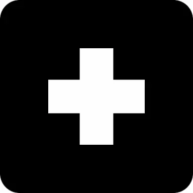 plus square sign template flat black white symmetric decor