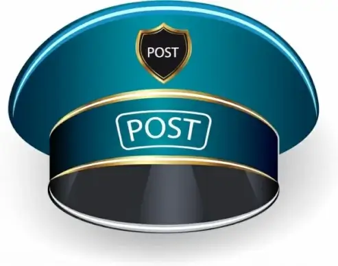 police hat icon 3d shiny blue design