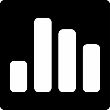 poll sign icon flat contrast black white vertical lines sketch