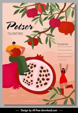 pomegranate poster colorful classical decor