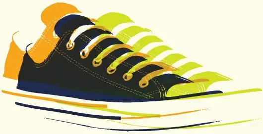 pop art sneakers vector graphic