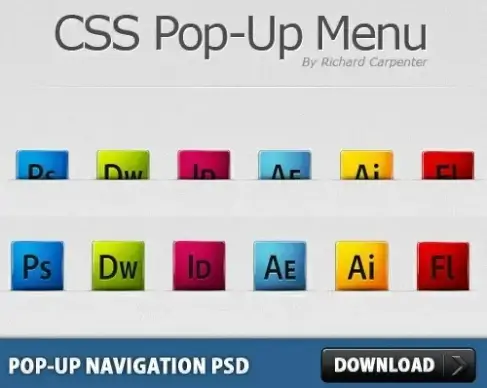 Pop-Up Navigation Free PSD