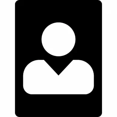 portrait image sign icon flat contrast person icon outline
