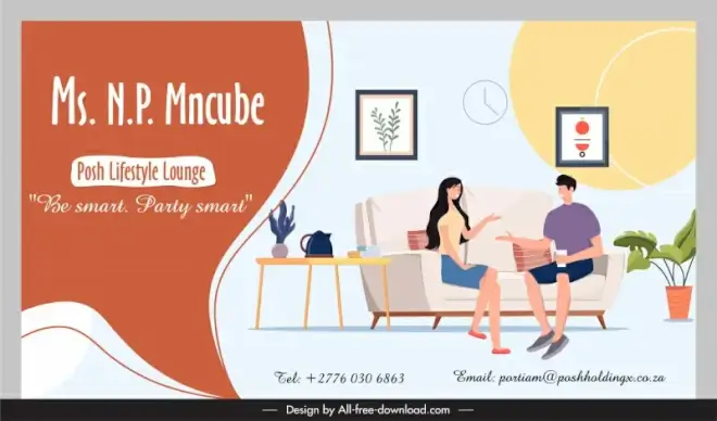 posh lifestyle lounge advertising poster template elegant classic decor