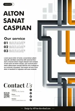 poster for catalog template 3d geometry connection 