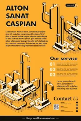 poster for catalog template 3d mechanical system 