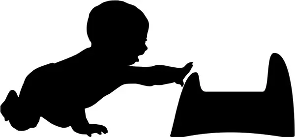 Potty baby silhouette