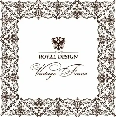certificate frame template elegant retro european decor