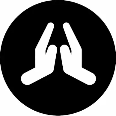 pray sign template contrast symmetric hands circle sketch