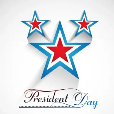 presidents day background united states stars illustration vector