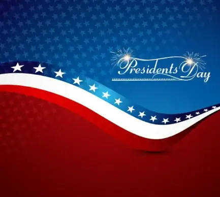 presidents day background united states stars illustration vector