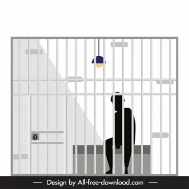 prisoner of war backdrop flat silhouette sketch