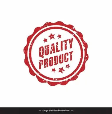 product quality stamp template serrated circle stars decor